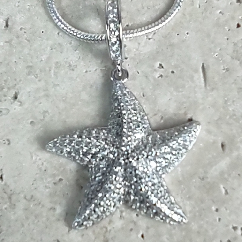 Sterling Silver Starfish Pendant Necklace